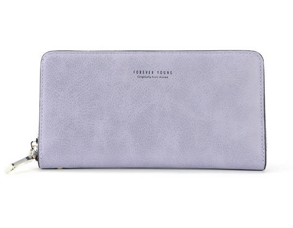 Женский кошелек Sunroz Forever Young кожаный Серый