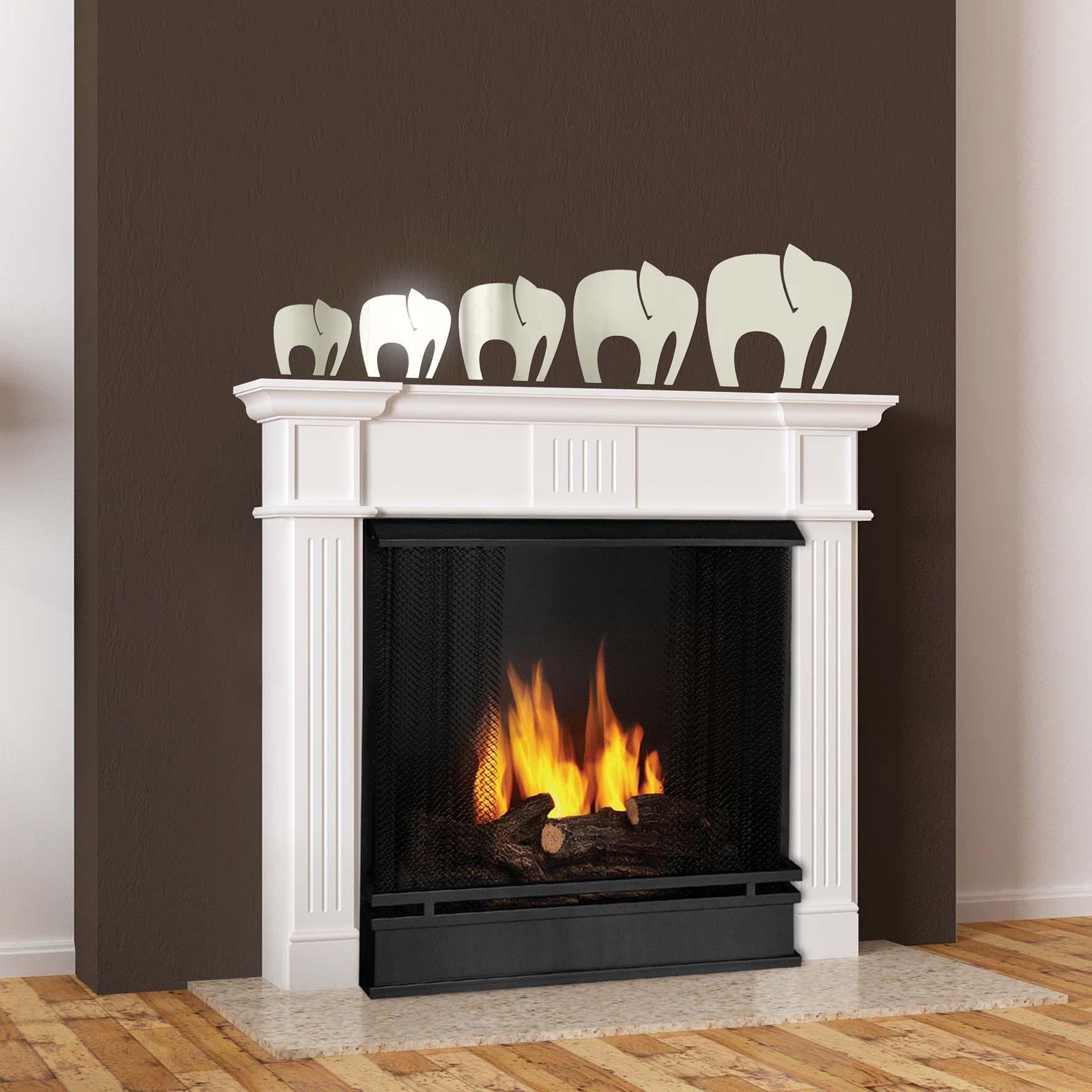 Декор зеркальный настенный Удача 5 шт. Серебряный