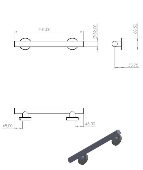 Поручень-ручка Maxiflow 40 см D32 4824.3240P.304.00 - фото 3 Поручень-ручка Maxiflow 40 см D32 4824.3240P.304.00 - фото 3