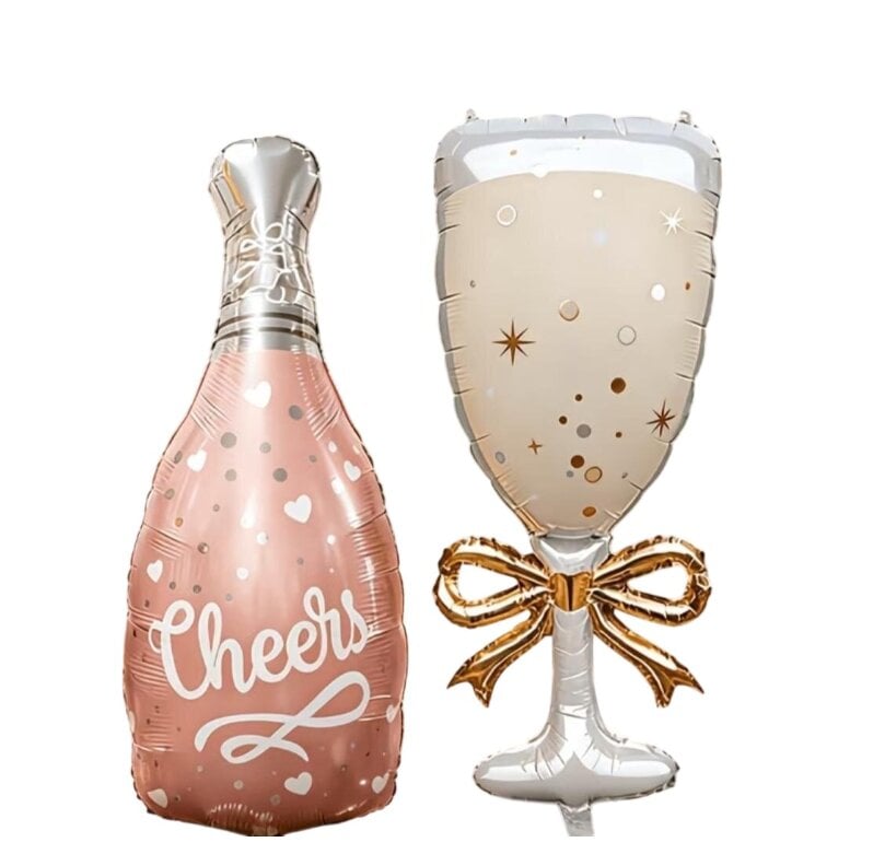 Набір фольгованих кульок пляшка та бокал Cheers (3109143268)