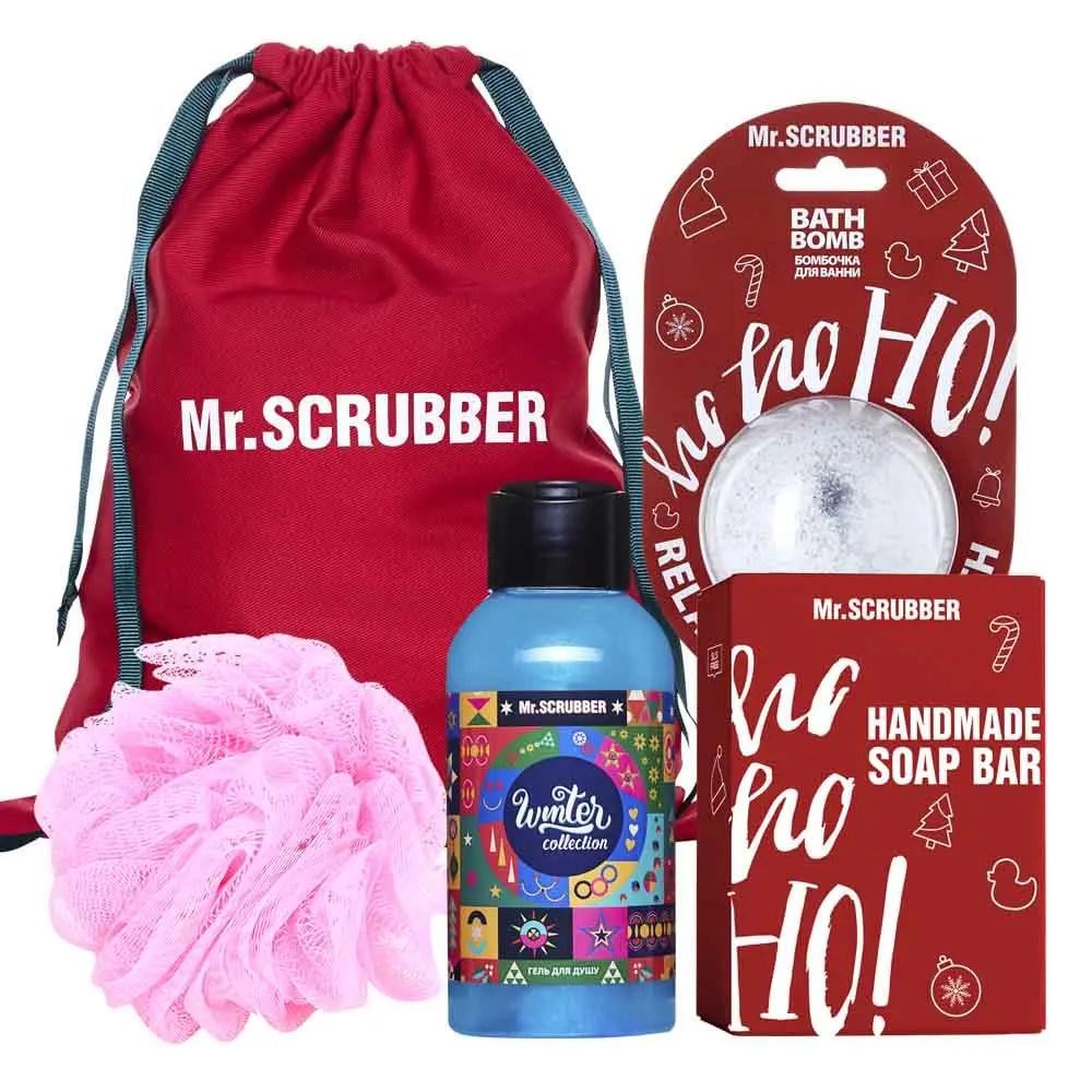 Подарочный набор Mr.SCRUBBER Ho-Ho-Ho в новогоднем мешочке