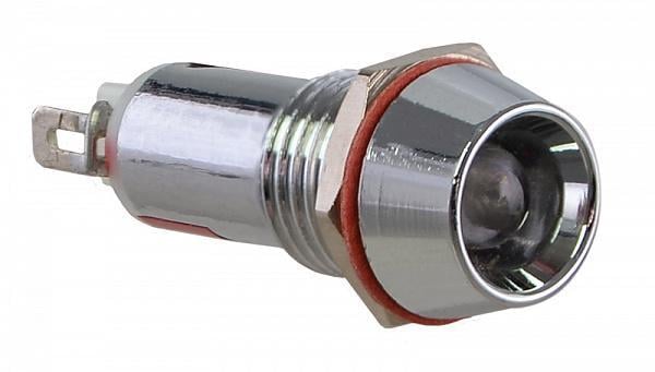 Лампа сигнальная АСКО-Укрем AD22C-10 10 мм LED 220 V AC металл Белый (A0140030121)