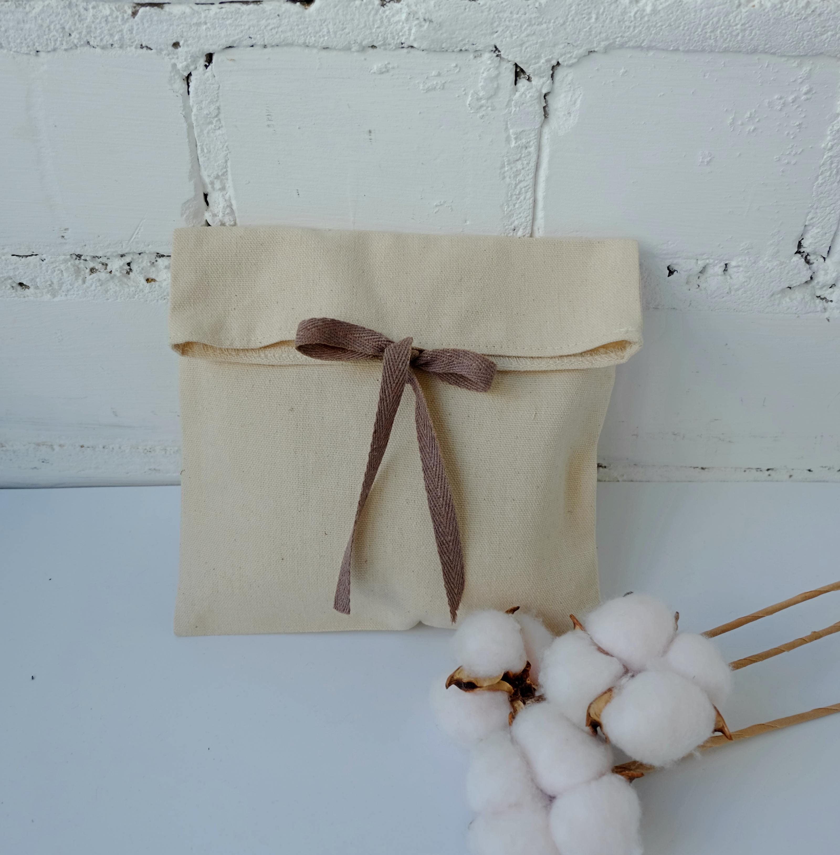 Мішок-конверт подарунковий текстильний Коричневий