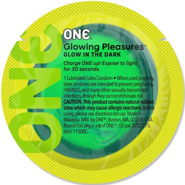Презерватив ONE Glowing Pleasures неоновий 1 шт. (101881)