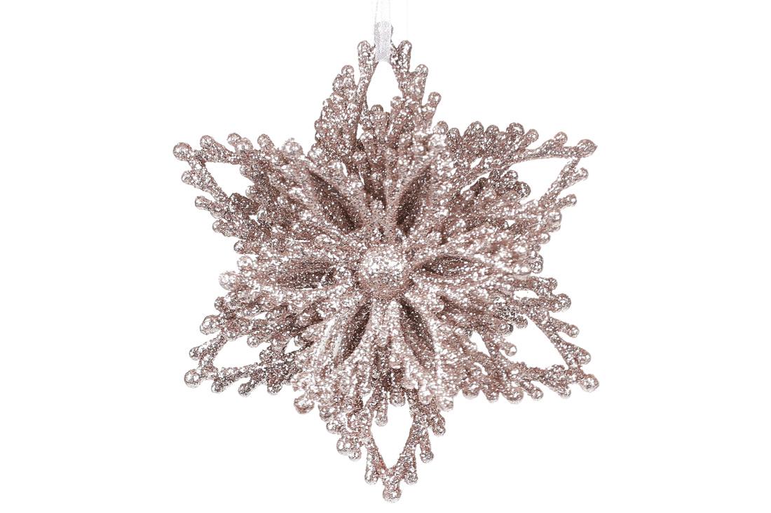 Новогодняя подвеска BonaDi Снежинка 9,5 см (788-858)