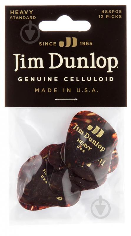 Медиаторы Dunlop 483P05HV Genuine Celluloid Shell Heavy Player's Pack (12 шт.)