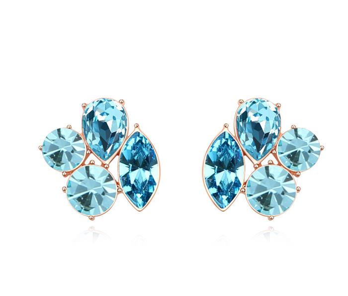Серьги с кристаллами Сваровски Italina 16967 Голубой