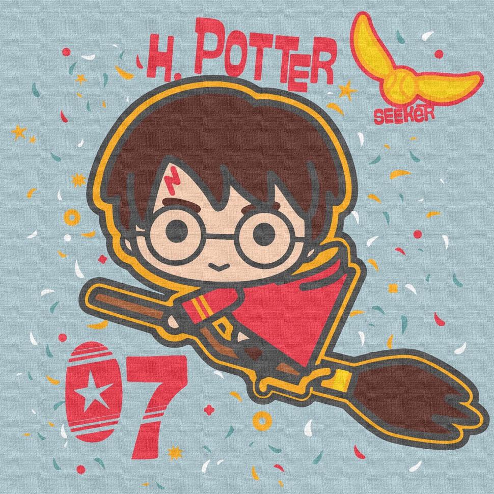 Картина по номерам Ideyka Harry Potter: Полет на метле 25x25 см Разноцветный (PM-194-K-1862)