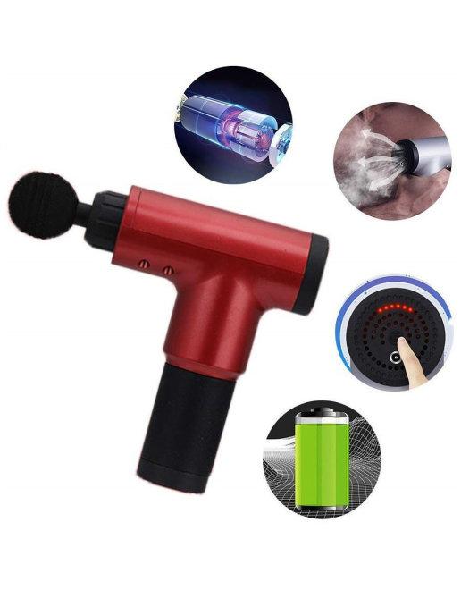 Массажер для тела Fascial Gun HL-320 6 скоростей Красный - фото 5