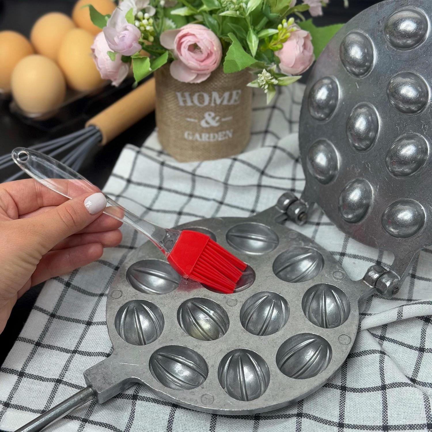 Форма для выпекания орешков ХЕАЗ на 12 половинок орехов со съемными ручками (87441) - фото 33 Форма для выпекания орешков ХЕАЗ на 12 половинок орехов со съемными ручками (87441) - фото 33