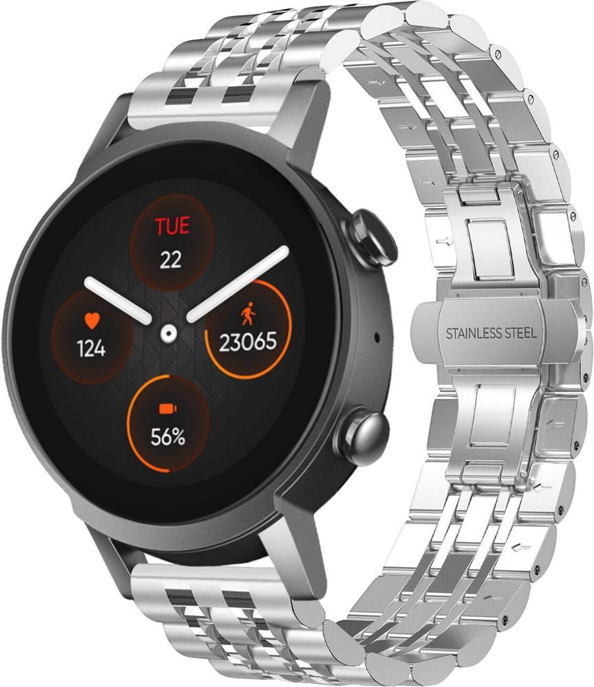 Браслет металевий Spinye для Mobvoi TicWatch E3 Silver (29179-59)