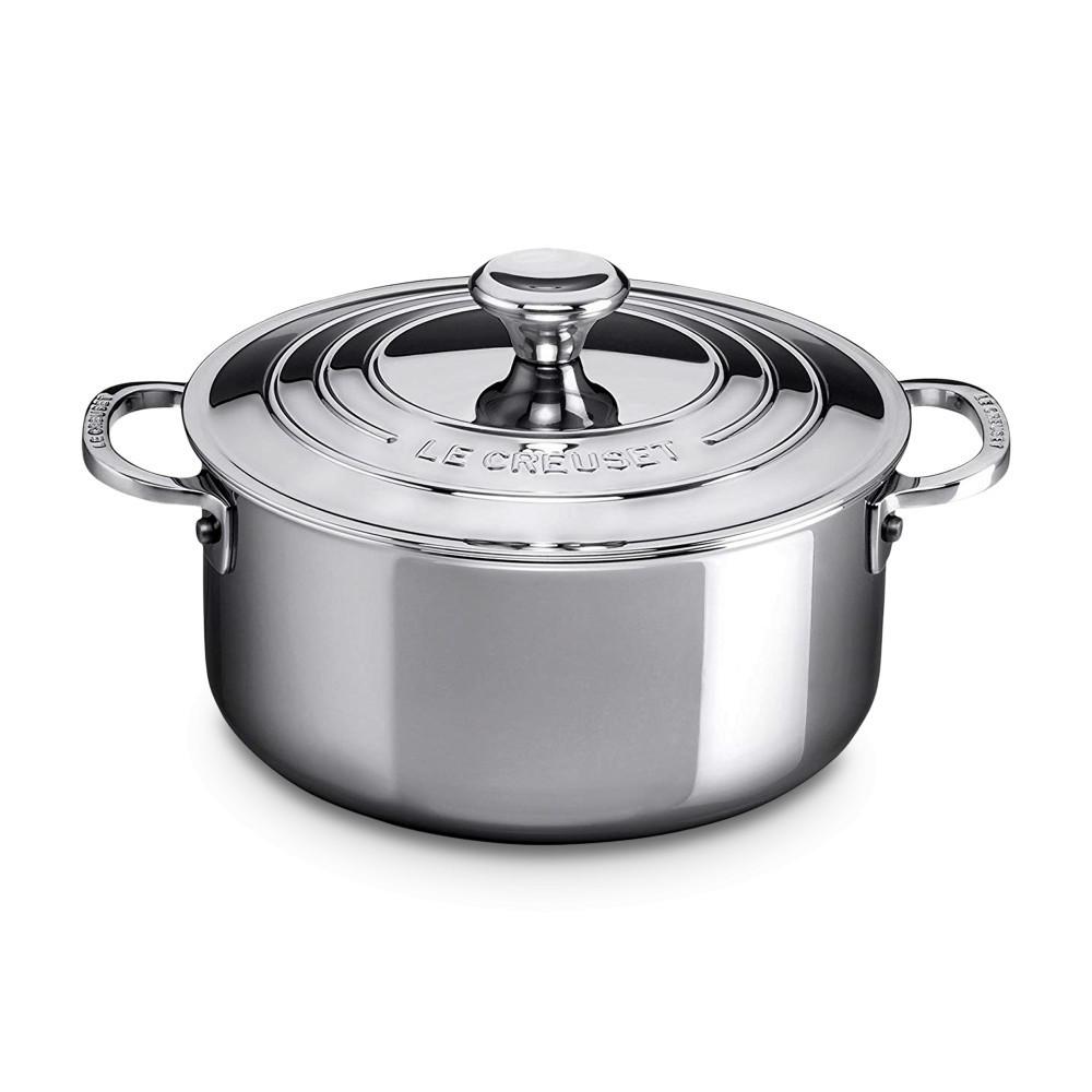 Кастрюля Le Creuset из нержавеющей стали 3-Ply Plus 5,3 л 24 см Серебристый (96602124000000) - фото 2