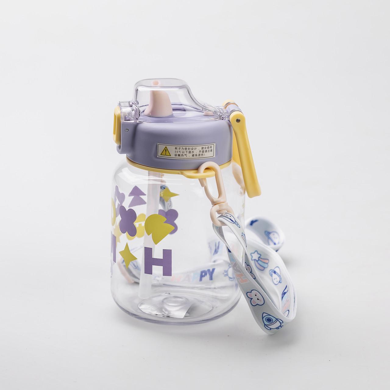 Пляшка для води дитяча Gucgres з ремінцем 650 мл Фіолетовий (HP-14-43V) - фото 3