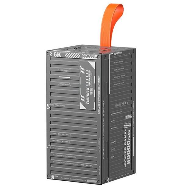 Повербанк зі швидкою зарядкою Remax 22,5W/60000 mAh Сірий (RPP-609B) - фото 3 Повербанк зі швидкою зарядкою Remax 22,5W/60000 mAh Сірий (RPP-609B) - фото 3