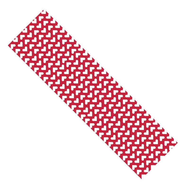 Дорожка на стол Presentville Сердечки на красном фоне 150x40 см Красный (DR_23F009)