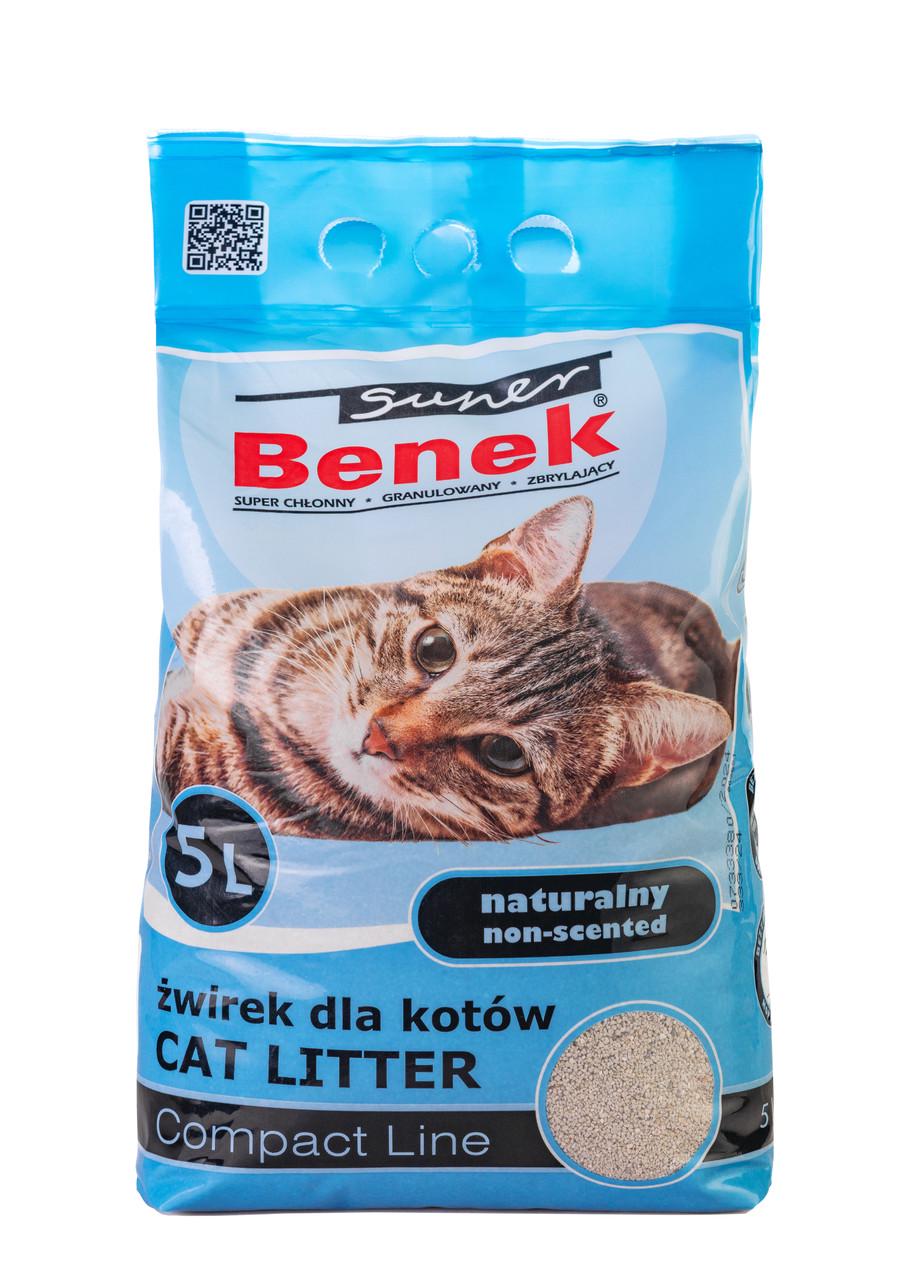 Наполнитель для лотков бентонитовый Super Benek 77010036 Компакт 5 л Наполнитель для лотков бентонитовый Super Benek 77010036 Компакт 5 л