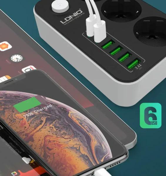 Подовжувач LDNIO SE3631 USB 2 м (SE3631 ) - фото 8 Подовжувач LDNIO SE3631 USB 2 м (SE3631 ) - фото 8