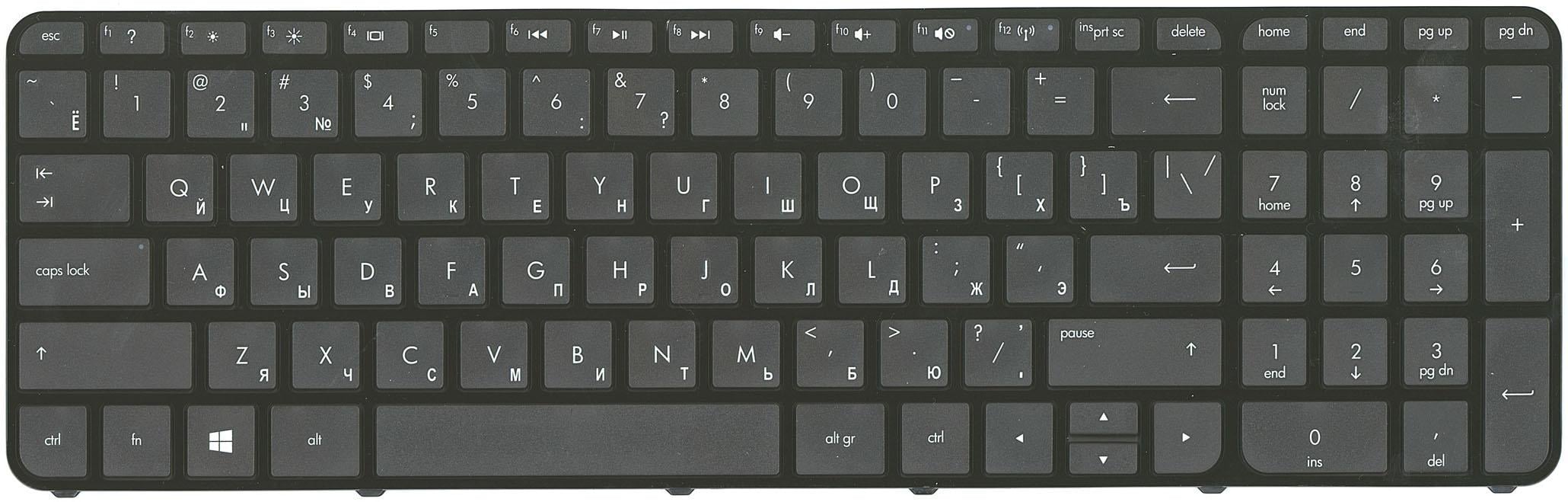 Клавиатура для ноутбука HP Pavilion SleekBook 15-B Black Frame Black Клавиатура для ноутбука HP Pavilion SleekBook 15-B Black Frame Black