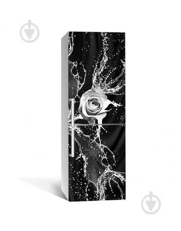 Наклейка на холодильник Zatarga «Мокрая роза» 650х2000 мм виниловая 3Д наклейка декор на кухню самоклеящаяся Наклейка на холодильник Zatarga «Мокрая роза» 650х2000 мм виниловая 3Д наклейка декор на кухню самоклеящаяся