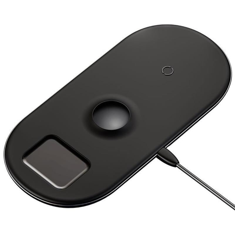 Бездротовий зарядний пристрій Baseus Smart Phone/Watch/Pods 18W 3in1 Black (WX3IN1-B01)