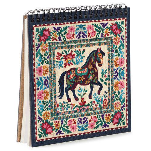 Скетчбук для эскизов и зарисовок Лошадь. Народный стиль 16,7х18 см 45 листов (BDK_26NY011)