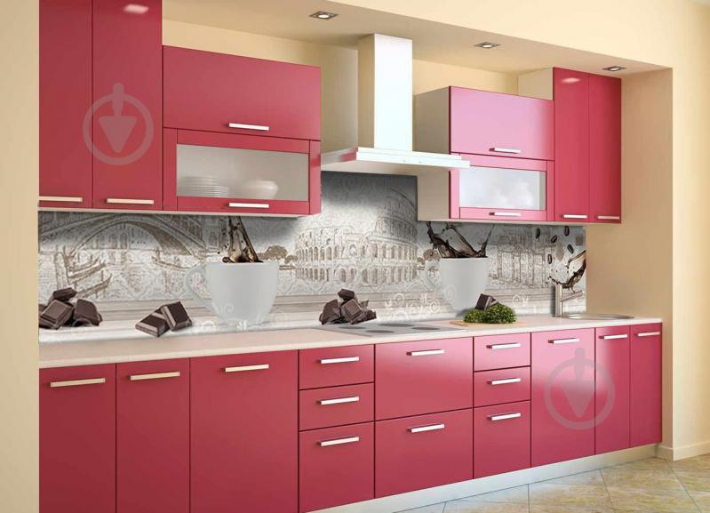 Скинали на кухню Zatarga «Итальянский кофе» 650х2500 мм виниловая 3Д наклейка кухонный фартук самоклеящаяся Z180652/1