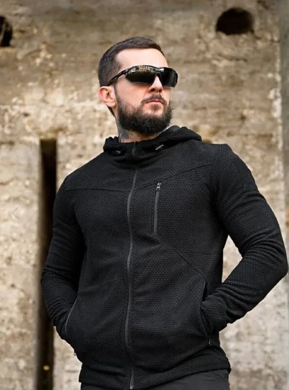 Кофта тактическая флисовая мужская Соты 2XL Черный (P3236340910)