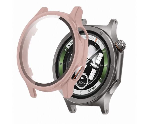 Чехол с защитным стеклом Protective Cover with Glass для OnePlus Watch 4 Розовый