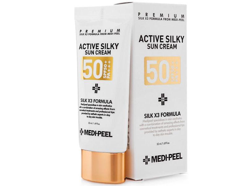 Сонцезахисний крем для обличчя Active Silky Sun Cream SPF50+/PA+++ Medi-Peel 50 мл (8809409341545)