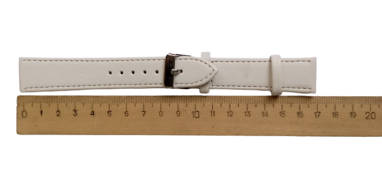 Ремешок для часов Toscana Strap гладкий кожаный 20 мм Белый (3603) - фото 3
