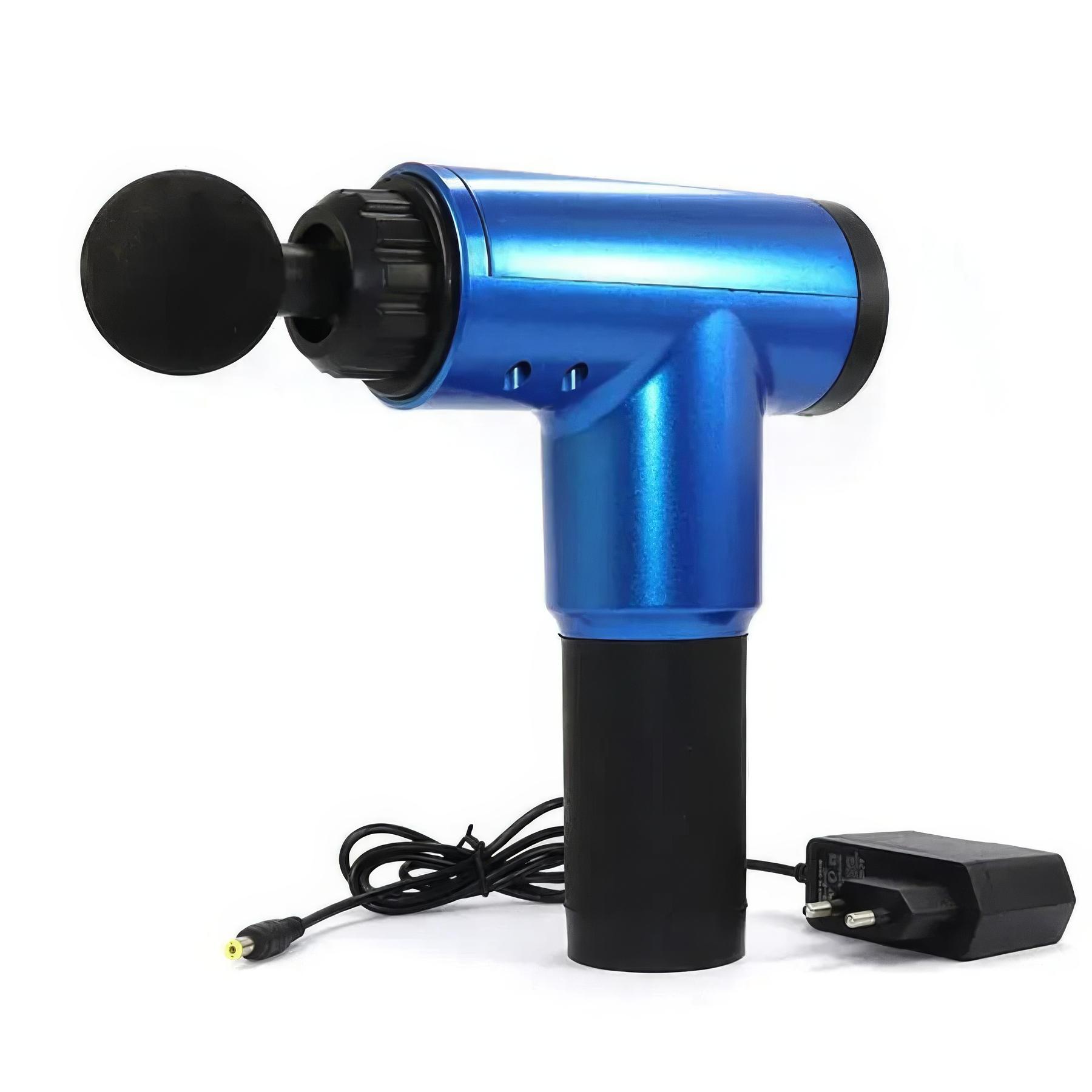 Масажер перкусійний ручний Massage gun 20W Синій (1010007-Blue)