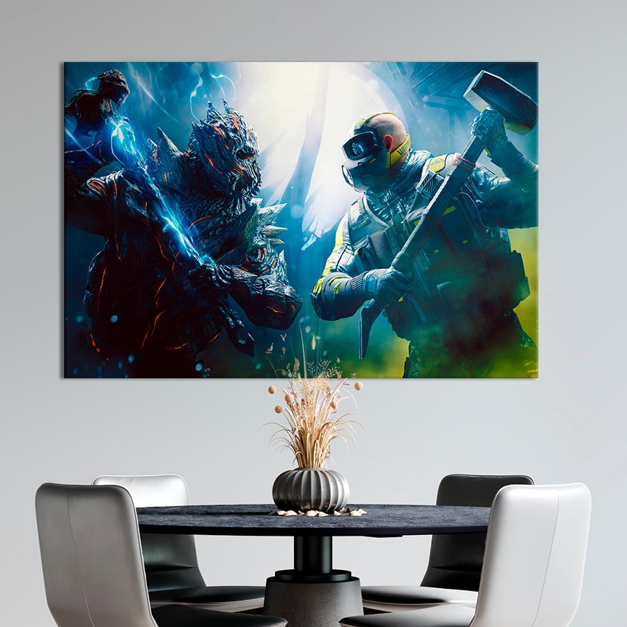Настенний декор Шутер Tom Clancy's Rainbow Six Эвакуация 120x80 см (A237-1)