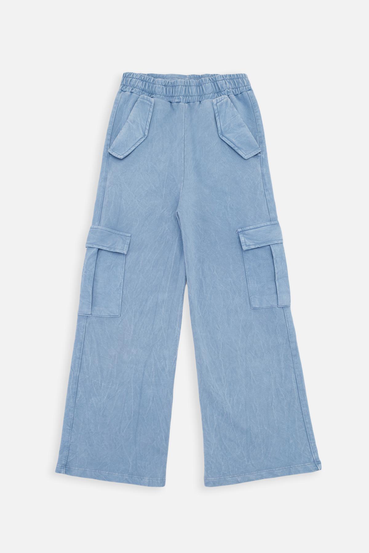 Штаны спортивные для девочки 146 см Голубой (SKT001038163)