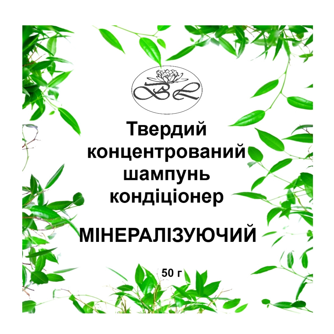 Шампунь натуральний твердий Bila Lileya для волосся 2в1 мінералізуючий (00360)