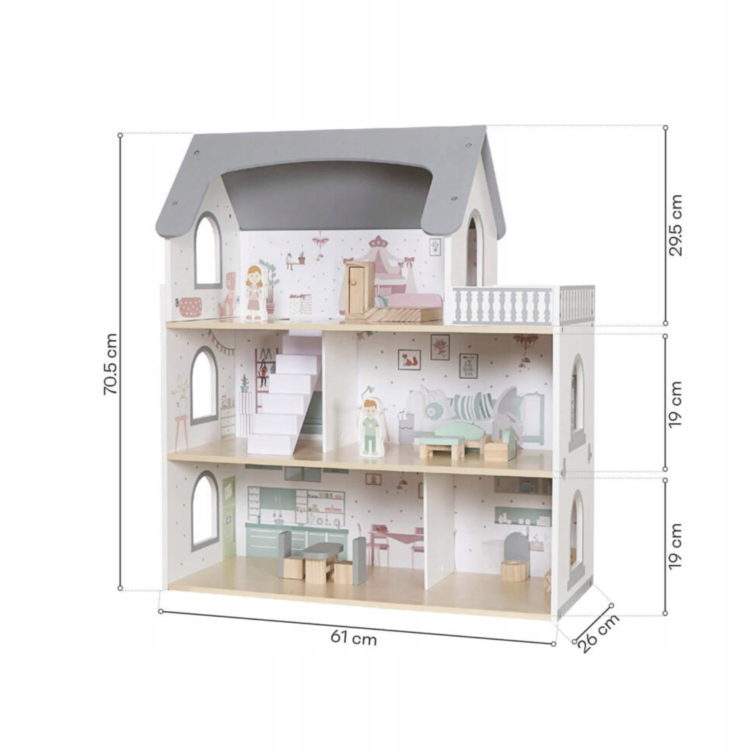 Кукольный домик деревянный CozyHouse с мебелью (2796161317) - фото 12