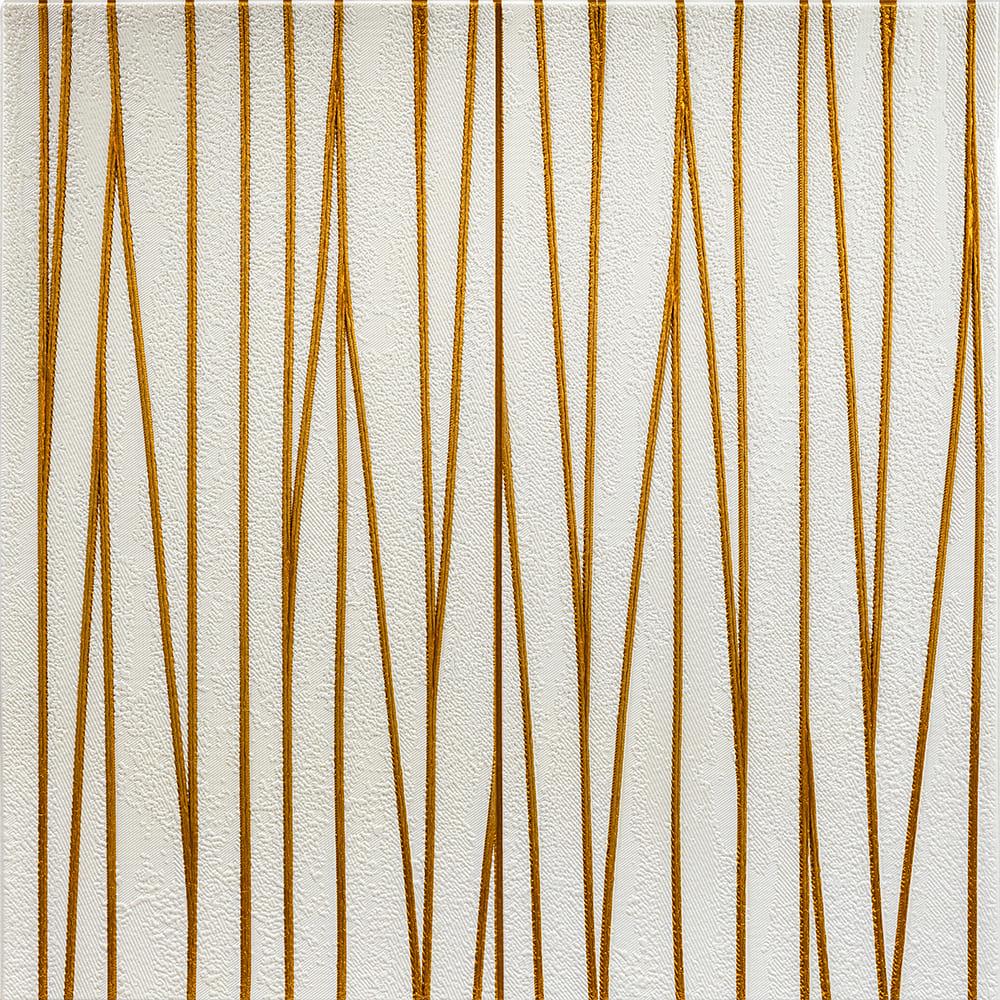 3D-панель самоклеющаяся настенно-потолочная Sticker Wall Золотые ленты 700х700х5 мм (SW-00001184)