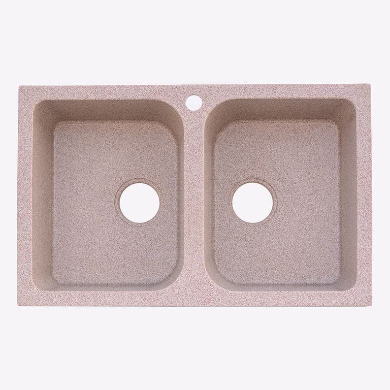 Мойка кухонная Platinum Twin 7648Ds Карамель (353378) Мойка кухонная Platinum Twin 7648Ds Карамель (353378)