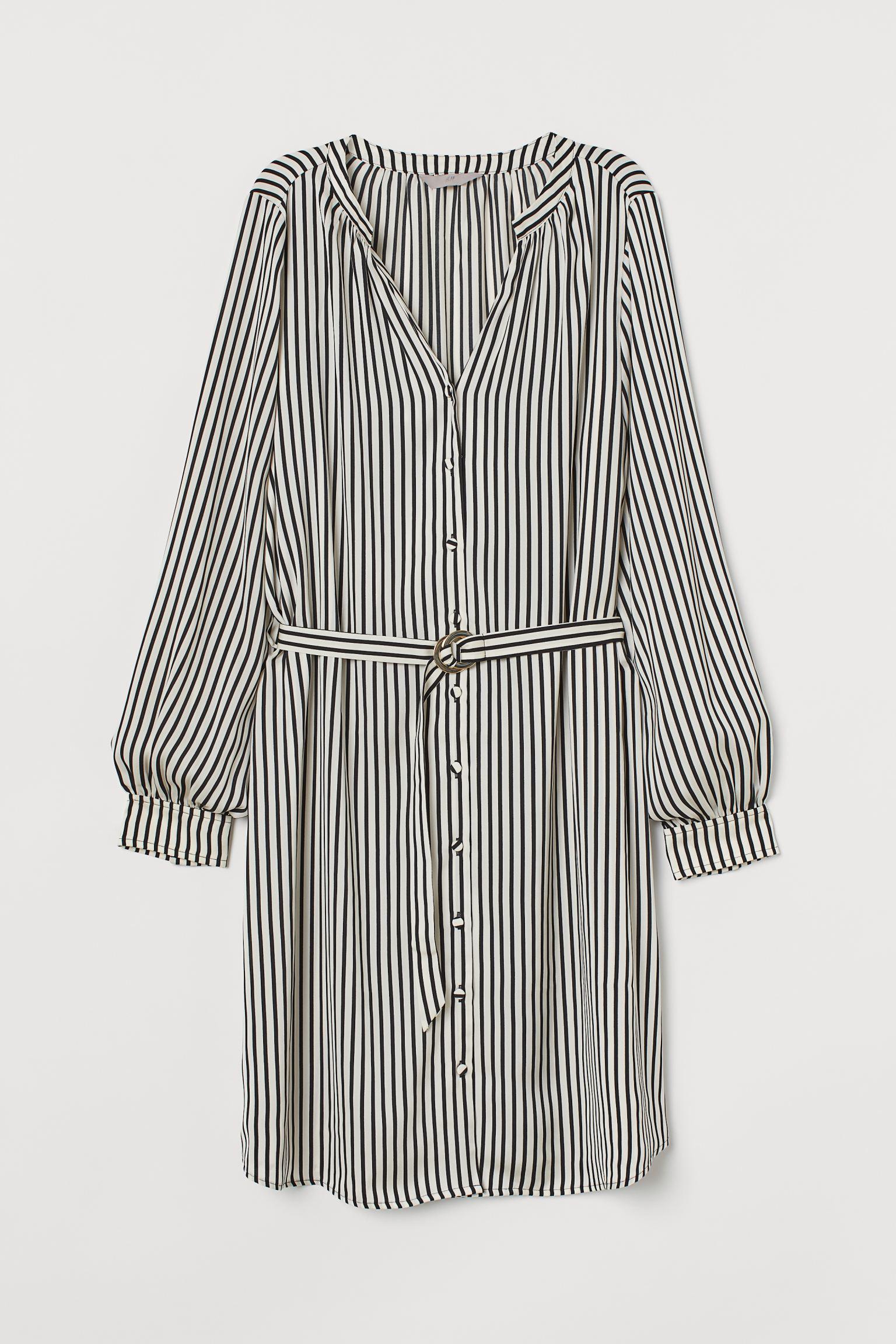 Платье H&M Полоска M Черно-белый (26058904532)