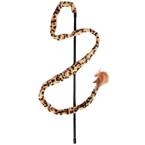 Іграшка для котів Вудка Flamingo Leopard Fishing Rod з пір'ям і дзвіночком (504176)