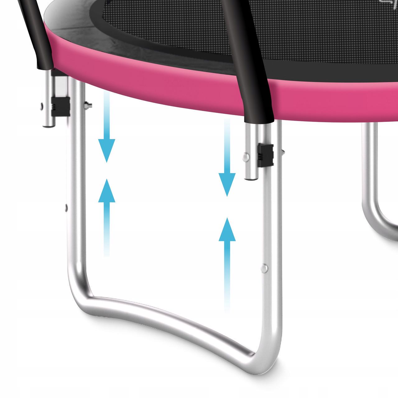 Батут с внутренней сеткой 4FIZJO PRO 10FT 312 см Black/Pink (P-5907739314604) - фото 7