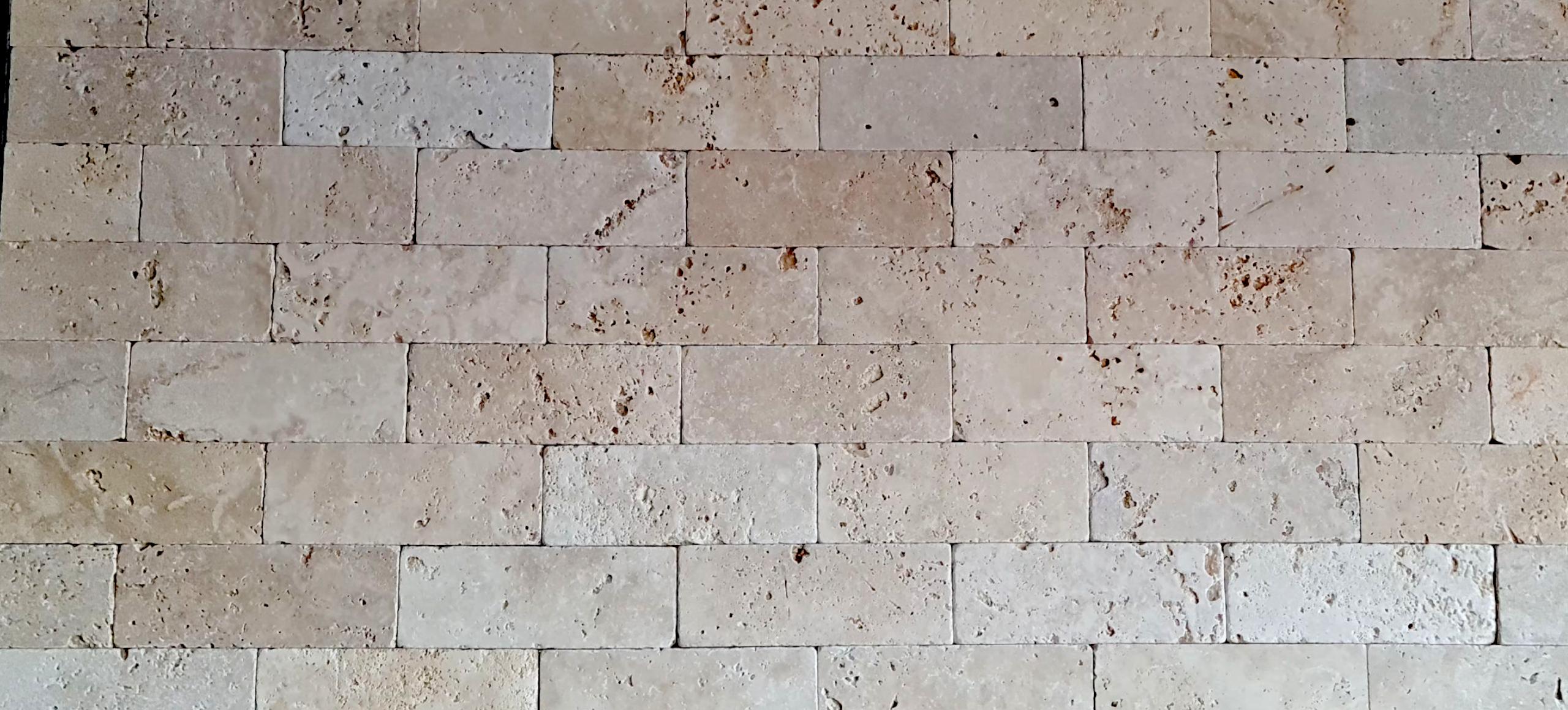 Плитка травертин STONELAK TUSCAN LIGHT Tumbled/Антік 7,5х20.3 см 0.5 кв. м Beige (999803)