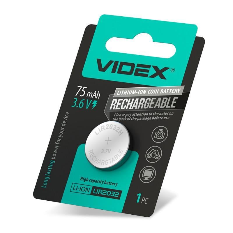 Акумулятор літієвий Videx LIR2032 Blister Card 1 шт. (1887236616)