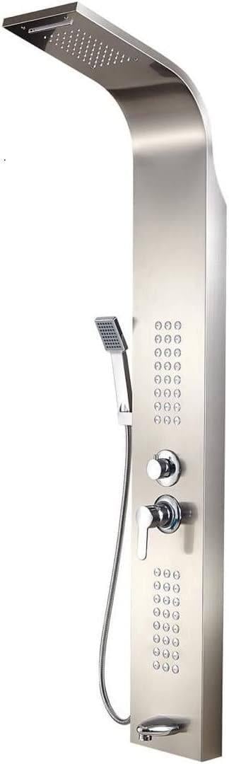 Душевая панель Epelli Megacascata Mate B с фиксированной воронкой/массажными форсунками и изливом (2214915365)