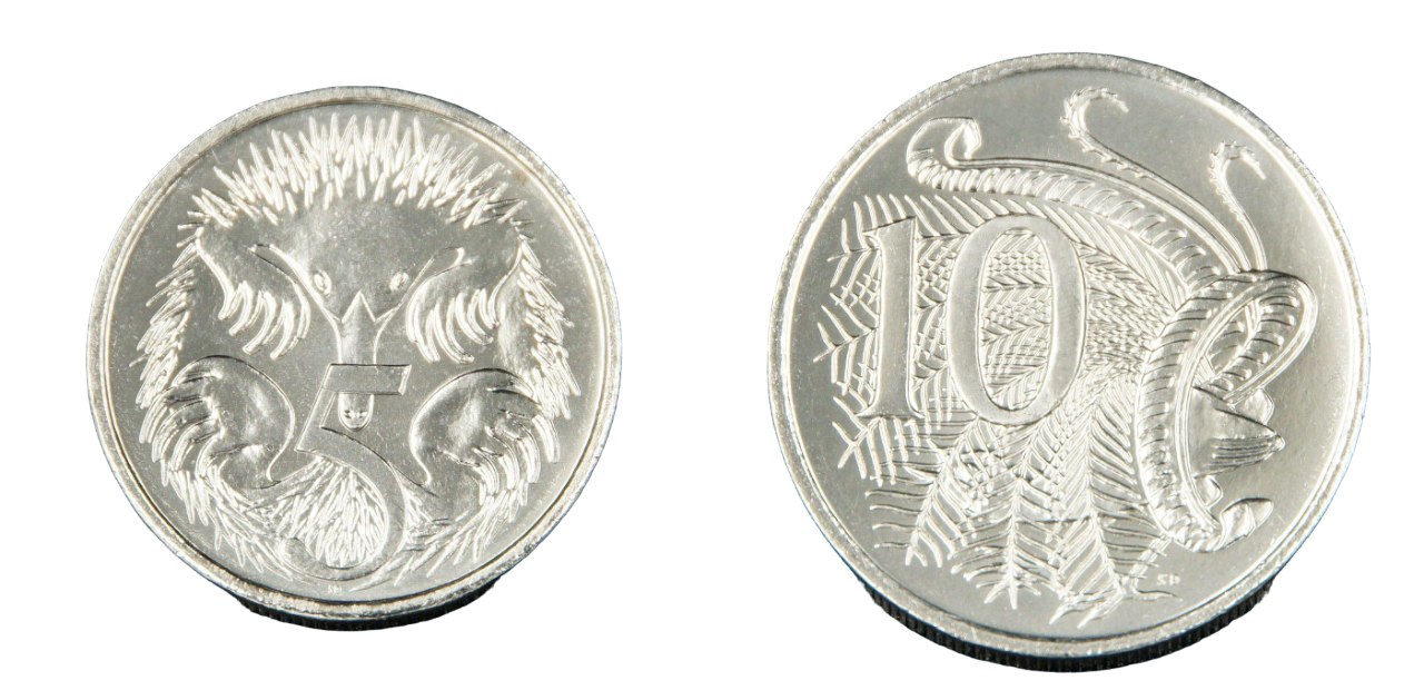 Набор коллекционных монет Австралия 2020 5 и 10 центов UNC Набор коллекционных монет Австралия 2020 5 и 10 центов UNC