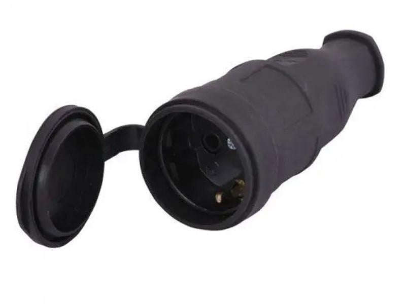 Гнездо каучуковое с крышкой Lemanso LMA053 с заземлением (4740)