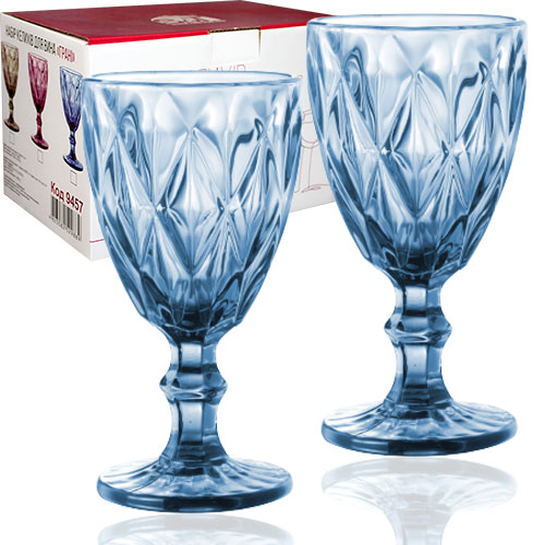 Набор бокалов для вина SNT Грани 340 мл 6 шт. Кобальтовый (9457) - фото 1 Набор бокалов для вина SNT Грани 340 мл 6 шт. Кобальтовый (9457) - фото 1