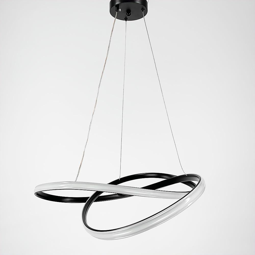 Люстра современная подвесная LED с закрученным каркасом 54 см (903-450 BK) Люстра современная подвесная LED с закрученным каркасом 54 см (903-450 BK)
