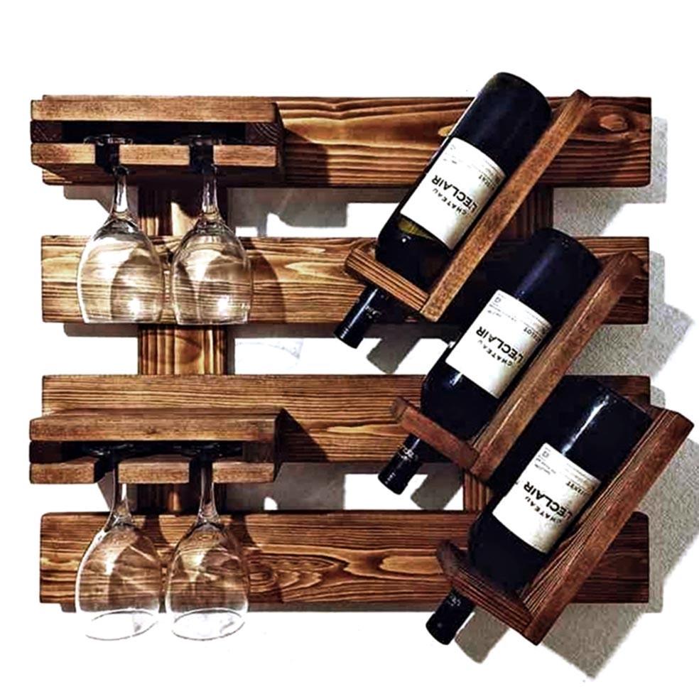 Полка для вина настенная из дерева Синтоку Трюфель (ПНК-012928)