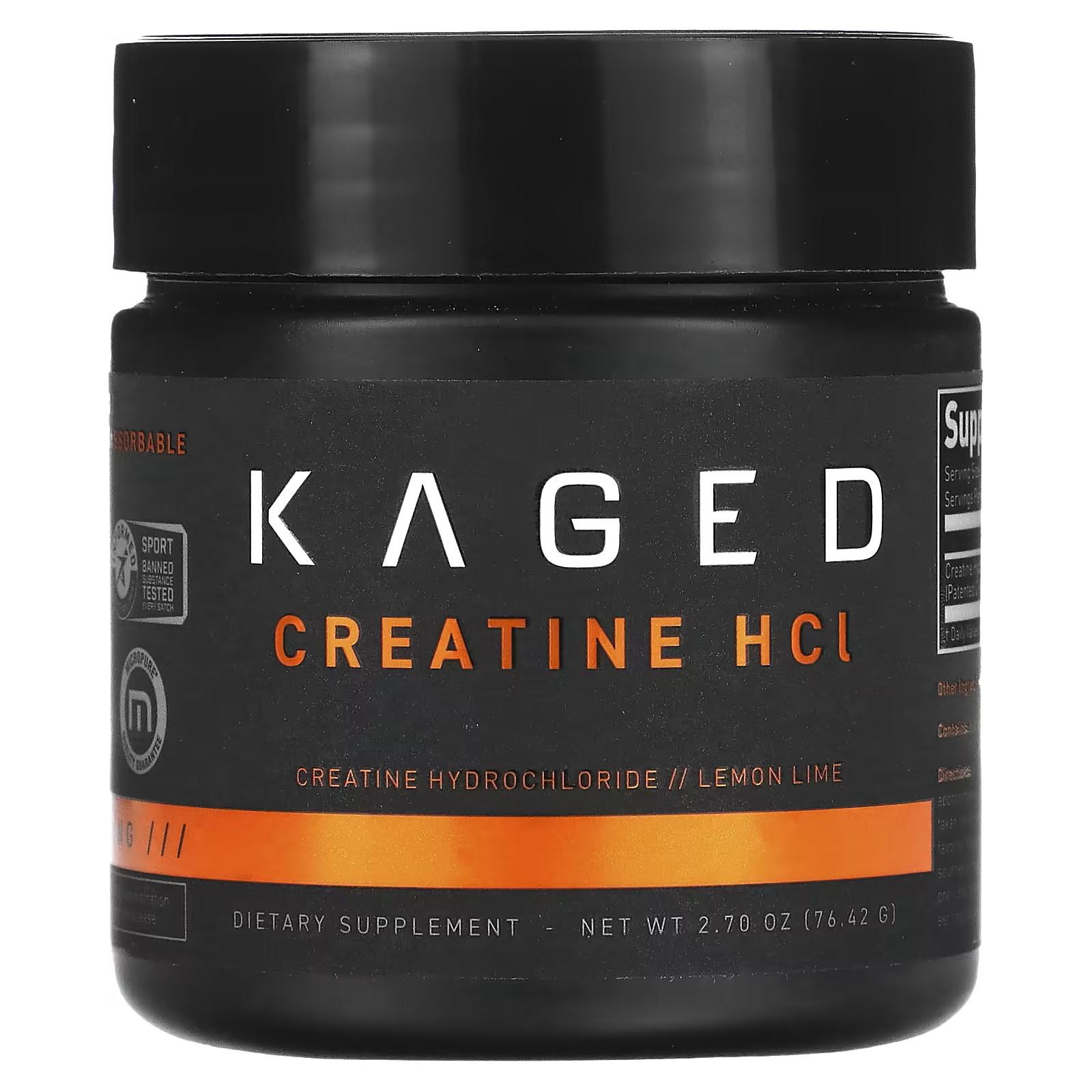 Креатин Гідрохлорид Kaged мuscle зatented C-HCI/Creatine HCI Lemon Lime 76,4g