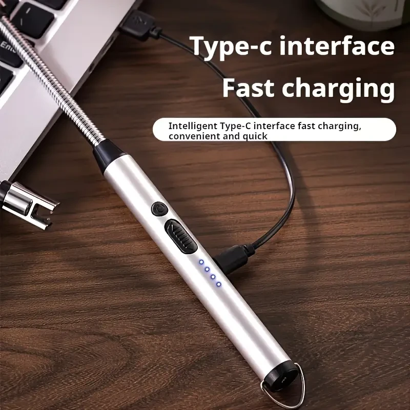 Зажигалка USB для газовой плиты Серый (27764327) - фото 3